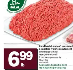 L'Intermarché BŒUF HACHÉ MAIGRE* PROVENANT DE PARTIES FRAÎCHES SEULEMENT EMBALLAGE FAMILIAL | LEAN GROUND BEEF offer
