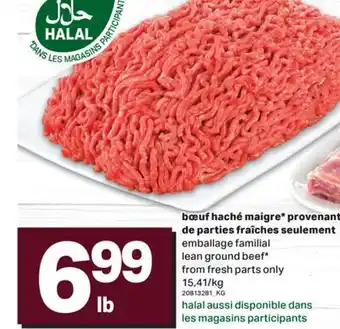 L'Intermarché BŒUF HACHÉ MAIGRE* PROVENANT DE PARTIES FRAÎCHES SEULEMENT EMBALLAGE FAMILIAL | LEAN GROUND BEEF offer