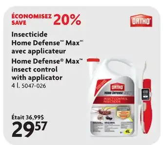 Home Hardware Insecticide Home DefenseMD MaxMC Avec Applicateur offer
