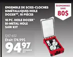 Home Hardware 10 PC. HOLE DOZER BI-METAL HOLE SAW KIT offer