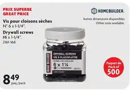 Home Hardware Drywall screws offer