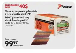 Home Hardware 3-1/4 galvanized ring shank framing nails? offer