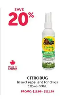 Mondou CITROBUG Insect repellent for dogs offer