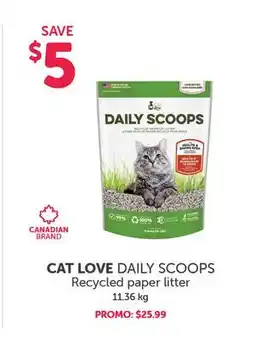 Mondou CAT LOVE DAILY SCOOPS Recycled paper litter offer