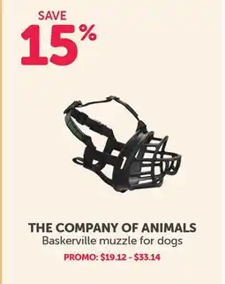 Mondou THE COMPANY OF ANIMALS Baskerville muzzle for dogs offer