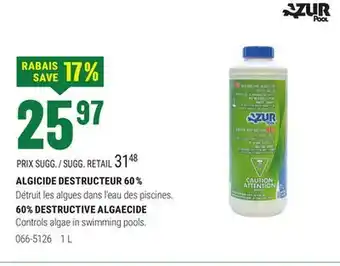 BMR ALGICIDE DESTRUCTEUR 60 % offer