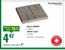 BMR PERMACON DALLE  BRIQUE  offer