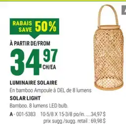 BMR LUMINAIRE SOLAIRE offer