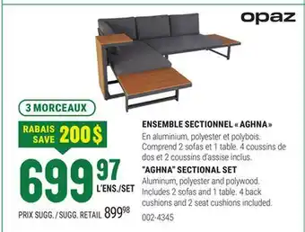 BMR AGHNA SECTIONAL SET offer