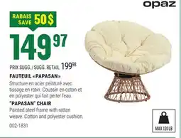 BMR FAUTEUIL  PAPASAN  offer