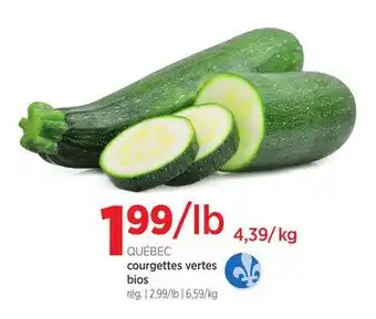 Avril courgettes vertes bios offer