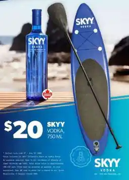 Real Canadian Liquorstore SKYY Vodka offer