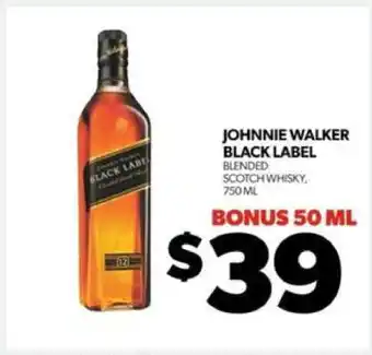 Real Canadian Liquorstore Johnnie Walker Black Label offer