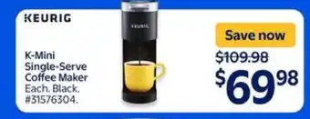 Walmart Keurig K-Mini Single-Serve Coffee Maker offer