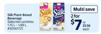 Walmart Silk Plant-Based Beverage offer