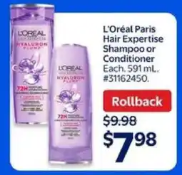 Walmart L'Oreal Paris Hair Expertise Shampoo or Conditioner offer