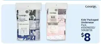 Walmart Kids' Packaged Underwear Pack offer