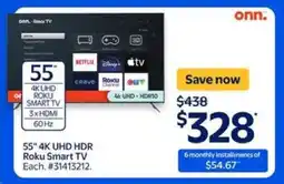 Walmart 55 4K UHD HDR Roku Smart TV offer