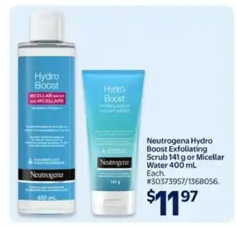Walmart Neutrogena Hydro Boost Exfoliating Scrub or Micellar Water offer