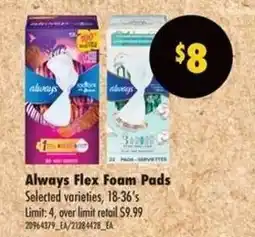 Real Canadian Superstore Always Flex Foam Pads offer
