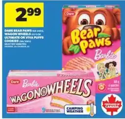 Real Canadian Superstore Dare Bear Paws, Wagon Wheels, Ultimate or Viva Puffs Cookies offer