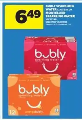 Real Canadian Superstore Bubly Sparkling Water or Montellier Sparkling Water offer