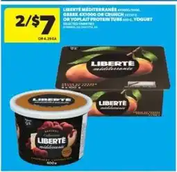Real Canadian Superstore Liberté Méditerranée, Greek or Yoplait Protein Yogurt offer