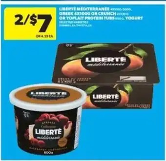 Real Canadian Superstore Liberté Méditerranée, Greek or Yoplait Protein Yogurt offer