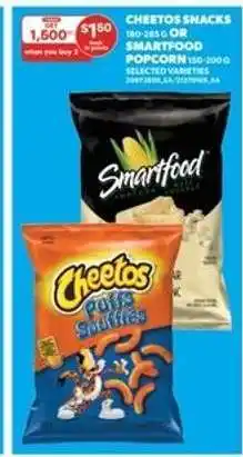 Real Canadian Superstore Cheetos Snacks or Smartfood Popcorn offer
