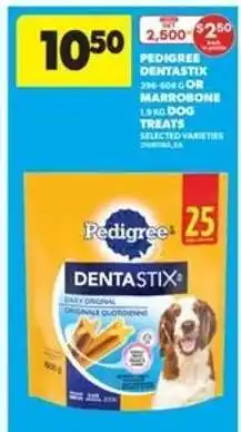 Real Canadian Superstore Pedigree Dentastix or Marrobone Dog Treats offer