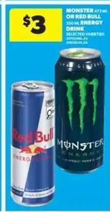 Real Canadian Superstore MONSTER or RED BULL ENERGY DRINK offer