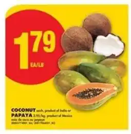 No Frills Coconut or Papaya offer