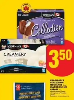 No Frills Chapman's Collection Novelties or Markdale Ice Cream offer