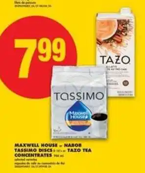 No Frills MAXWELL HOUSE – NABOB TASSIMO DISCS offer