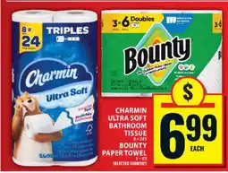 Food Basics Charmin Ultra Soft Bathroom Tissue & Bounty Paper Towel offer