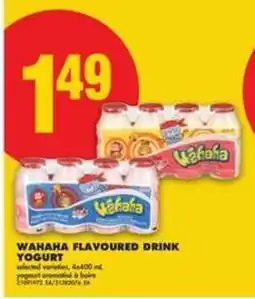 No Frills WAHAHA FLAVOURED DRINK YOGURT offer