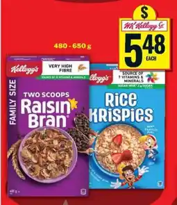Food Basics Kellogg's Cereal offer
