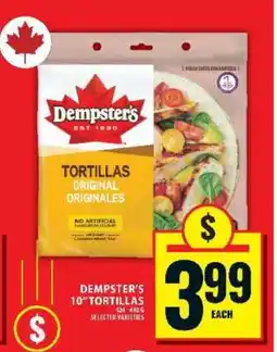 Food Basics DEMPSTER’S 10” TORTILLAS offer