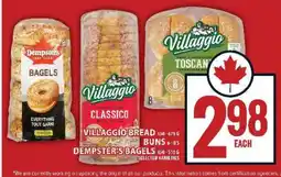 Food Basics Villaggio Bread, Buns & Dempster's Bagels offer