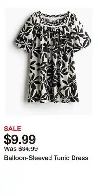 H&M Balloon-Sleeved Tunic Dress offer