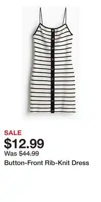 H&M Button-Front Rib-Knit Dress offer