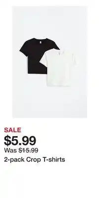 H&M 2-pack Crop T-shirts offer