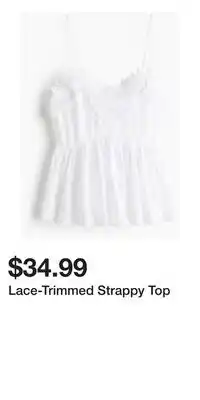 H&M Lace-Trimmed Strappy Top offer