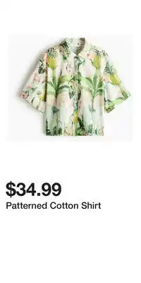 H&M Patterned Cotton Shirt offer