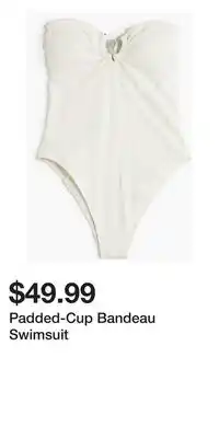 H&M Padded-Cup Bandeau Swimsuit offer