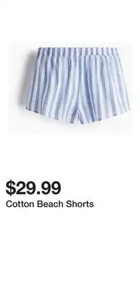 H&M Cotton Beach Shorts offer