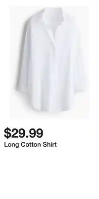 H&M Long Cotton Shirt offer