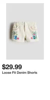 H&M Loose Fit Denim Shorts offer