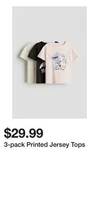 H&M 3-pack Printed Jersey Tops offer