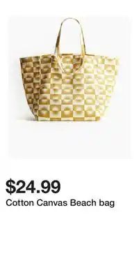 H&M Cotton Canvas Beach bag offer